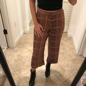 Cropped Wide Leg Pants